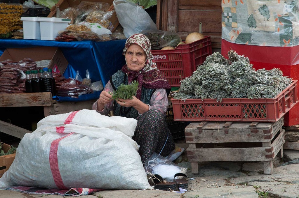 Herb vendor, Ephesus, Turkey